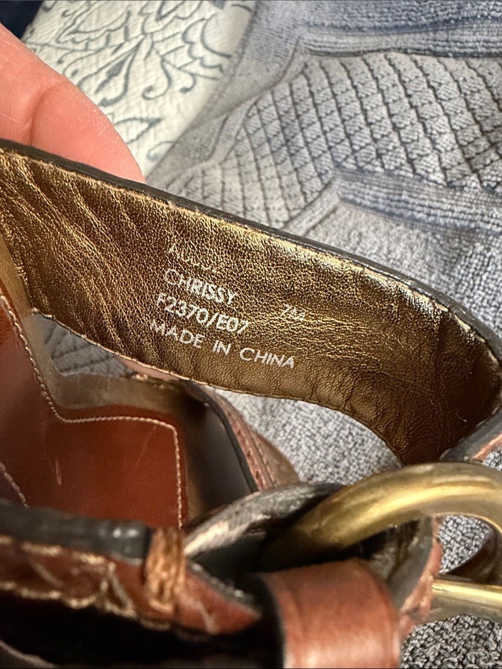 PREOWNED & PRELOVED COACH Chrissy Brown Leather Buckle Slide Mules - Picture 7 of 16